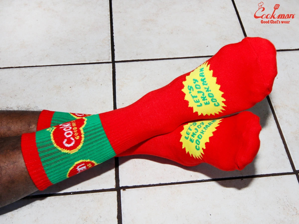 Rib Crew Socks -  Tomato