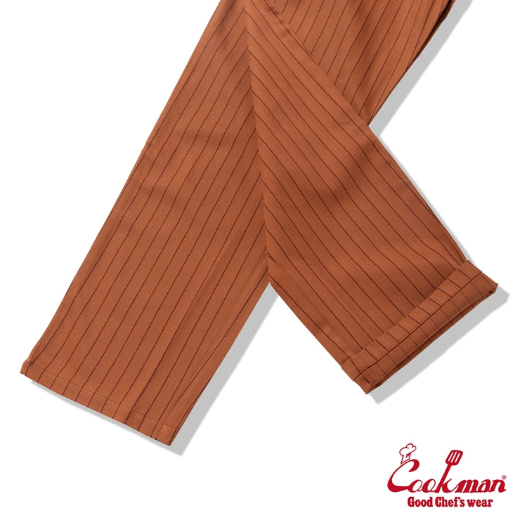 Cookman Chef Pants Semiwide -  Herringbone Stripe : Brick