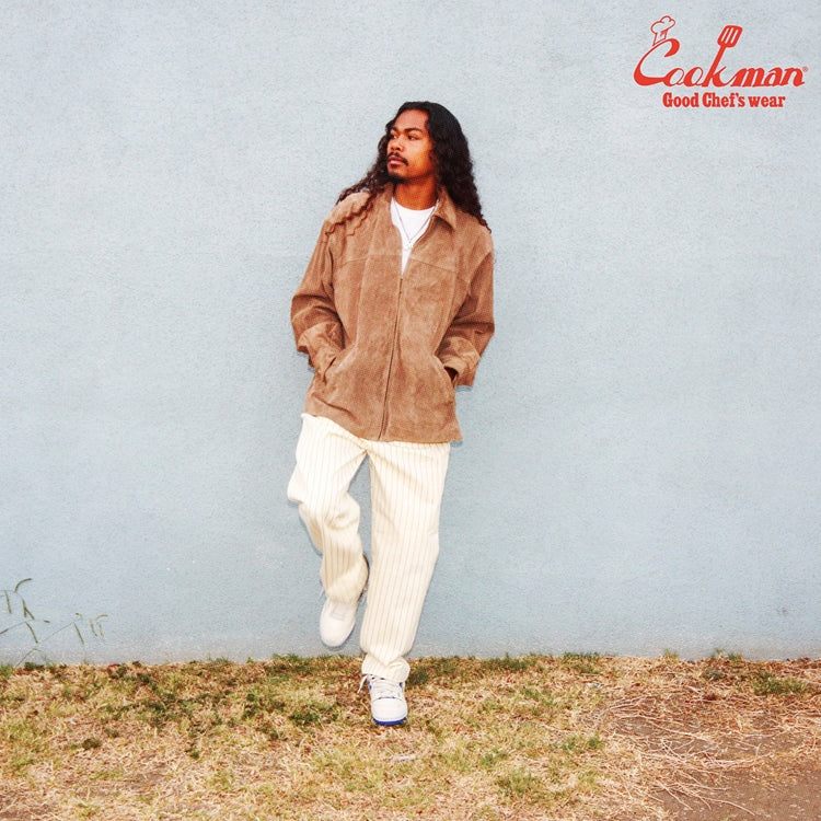 Cookman Chef Pants Semiwide -  Herringbone Stripe : Cream