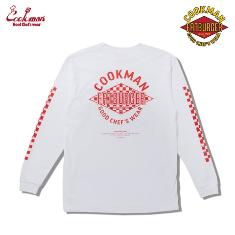 Cookman Long Sleeve Tees - FAT Checker : White