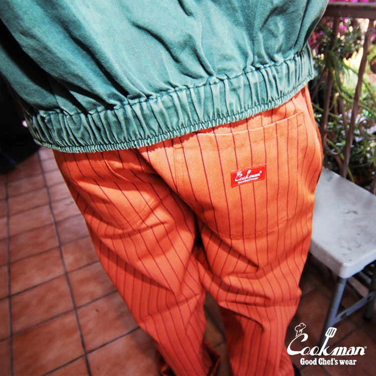 Cookman Chef Pants Semiwide -  Herringbone Stripe : Brick