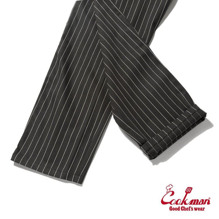Cookman Chef Pants Semiwide -  Herringbone Stripe : Charcoal