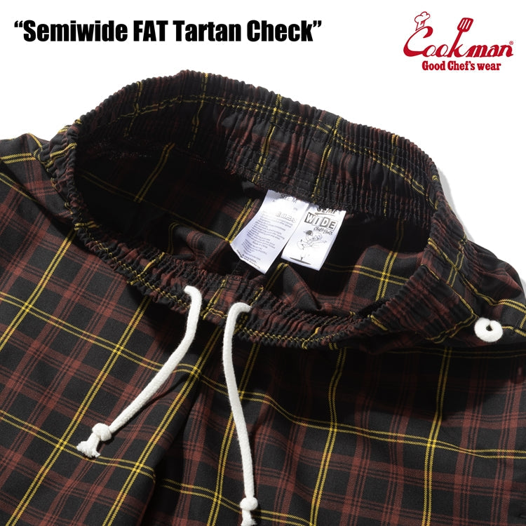 Cookman Chef Pants Semiwide : FAT Tartan Check