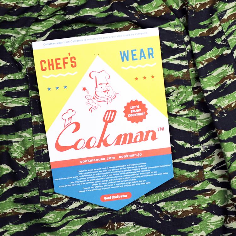 Cookman Chef Pants - Ripstop : Camo Green (Tiger)