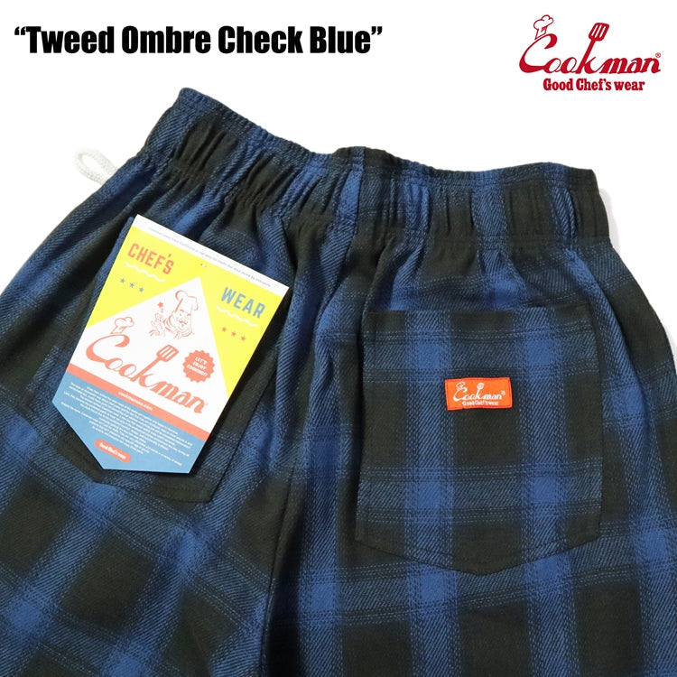 Cookman Chef Pants - Tweed Ombre Check : Blue