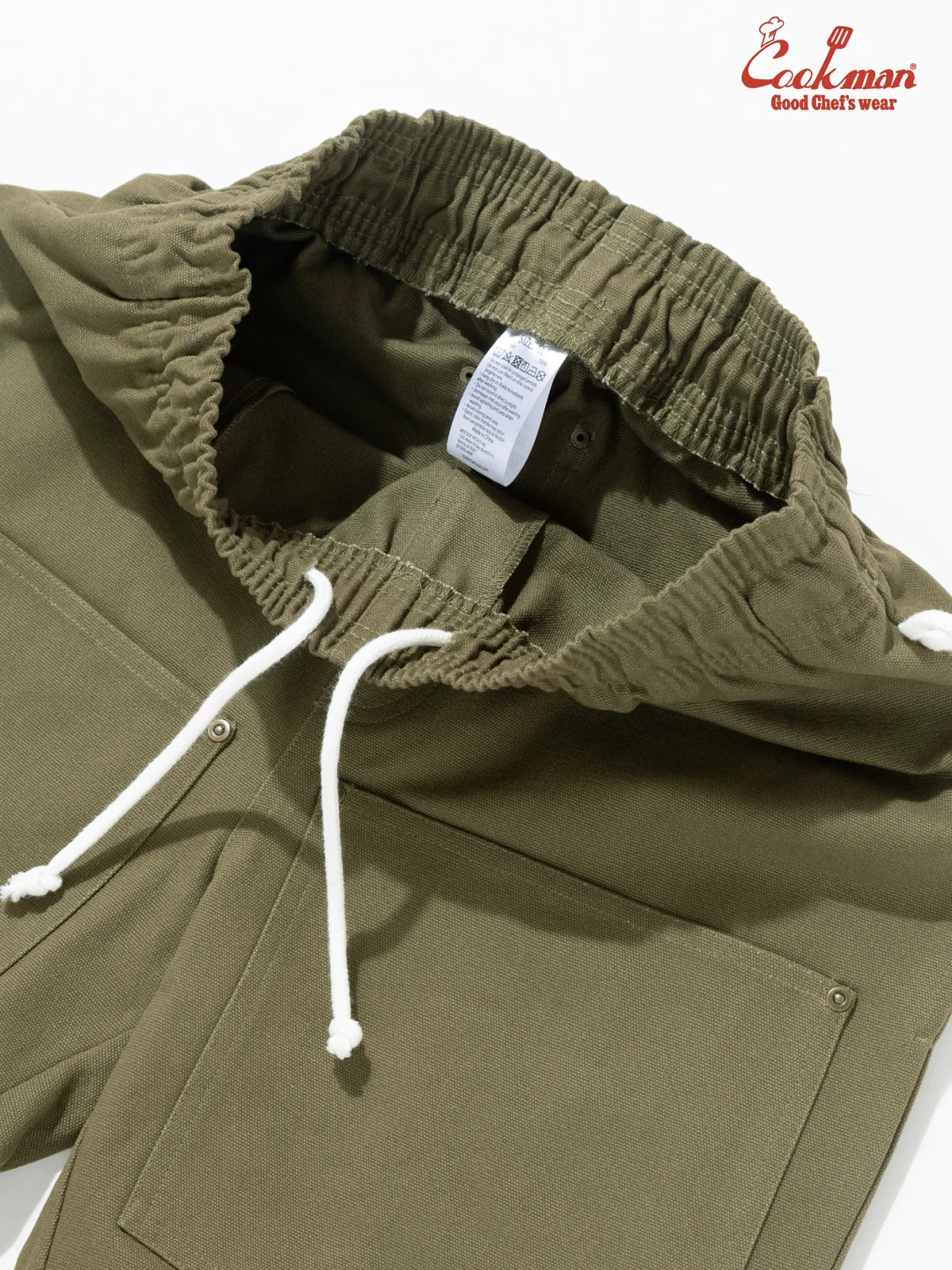 Chef Short Pants  Front pocket - Duck Canvas Olive