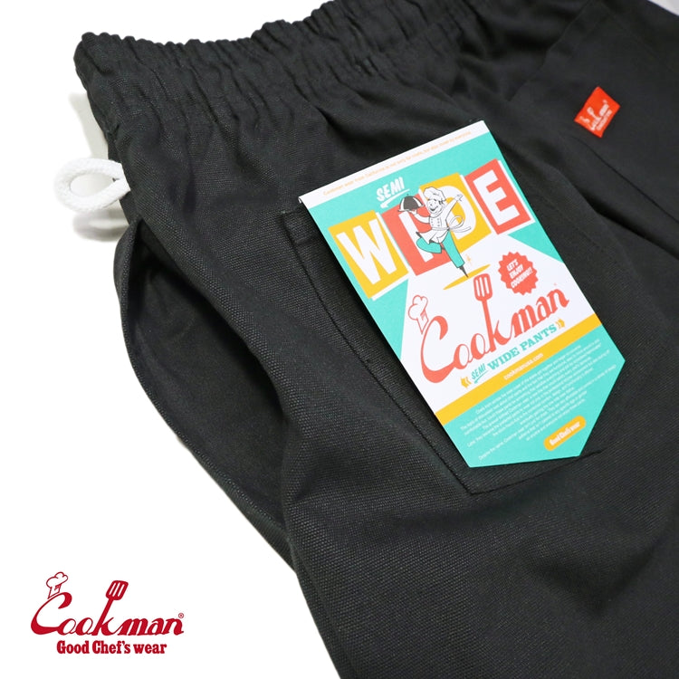 Cookman Chef Pants Semiwide - Duck Canvas : Black