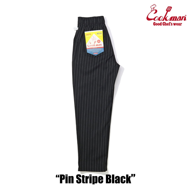 Cookman Chef Pants - Pin Stripe : Black