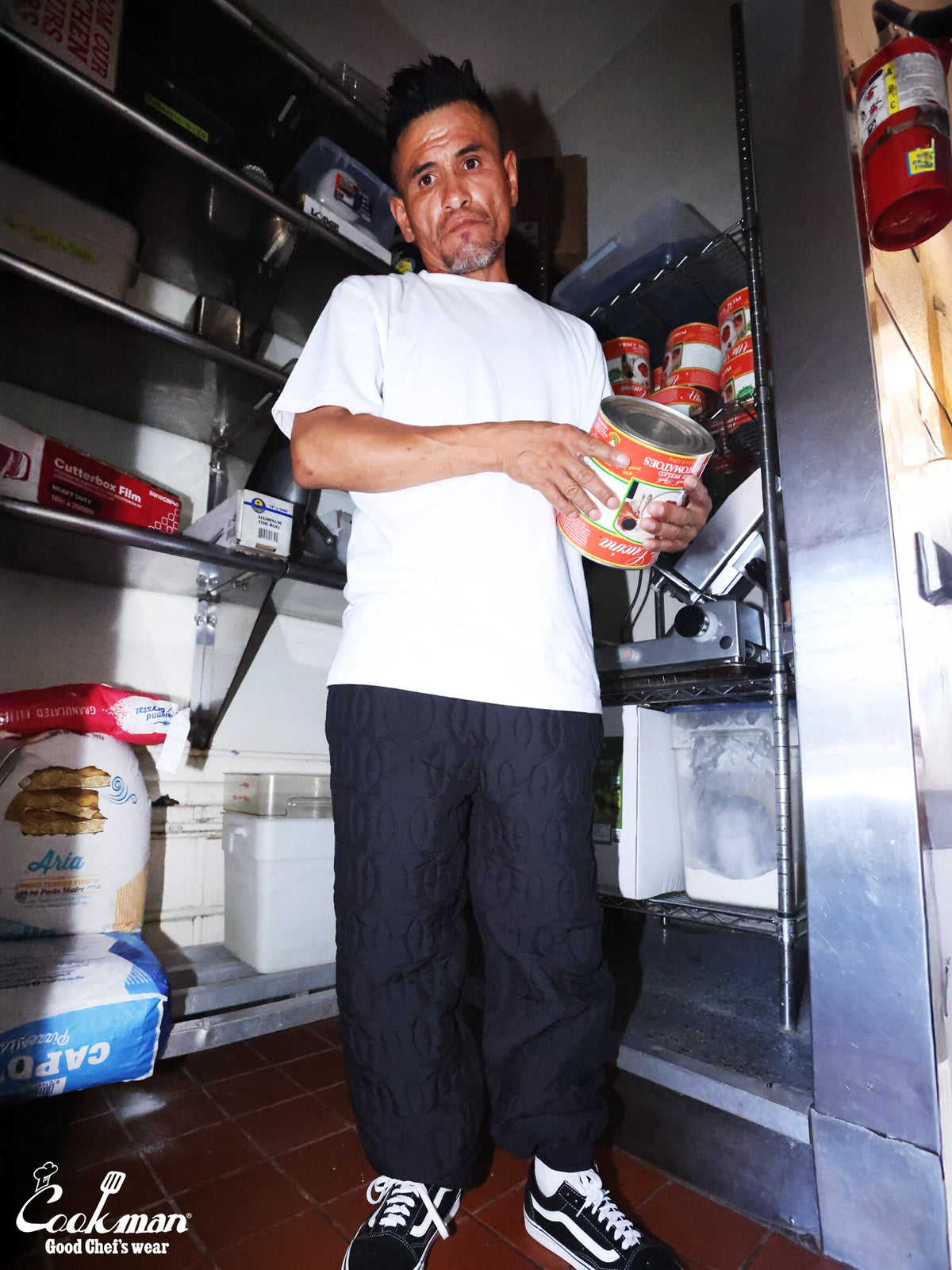 Chef Pants - Quilted Baseball : Black