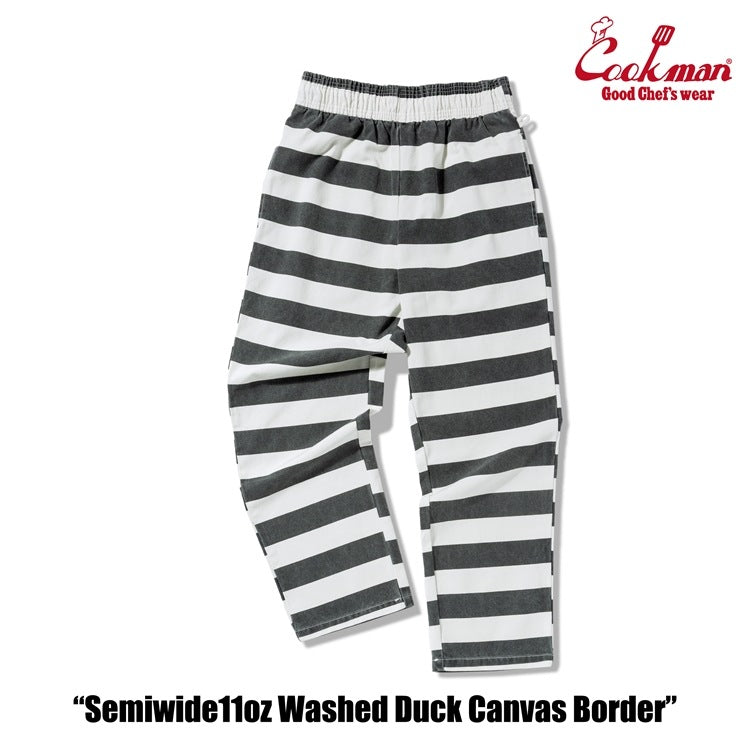 Cookman Chef Pants Semiwide -  Washed Duck Canvas Border