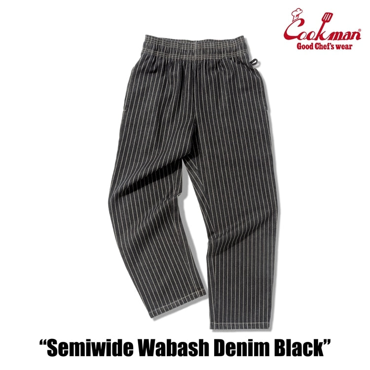 Cookman Chef Pants Semiwide -  Wabash Denim : Black