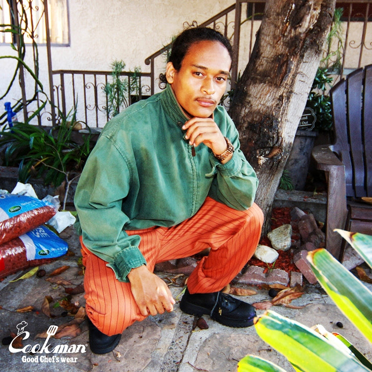 Cookman Chef Pants Semiwide -  Herringbone Stripe : Brick