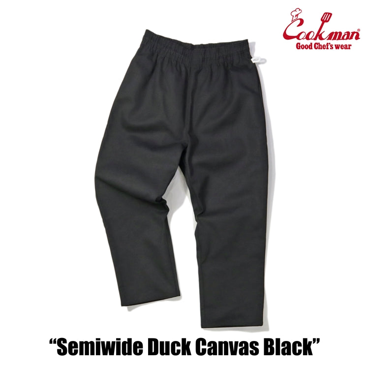 Cookman Chef Pants Semiwide - Duck Canvas : Black