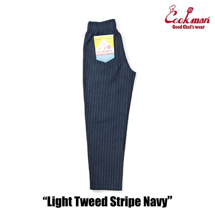 Cookman Chef Pants - Light Tweed Stripe : Navy