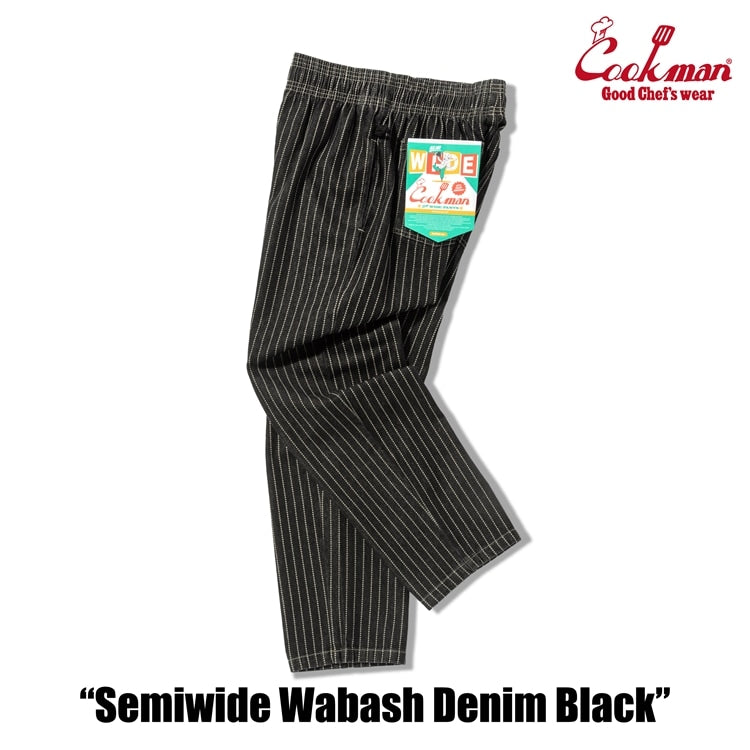 Cookman Chef Pants Semiwide -  Wabash Denim : Black