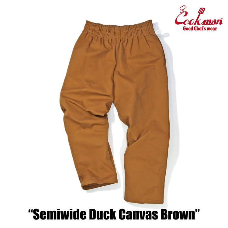 Cookman Chef Pants Semiwide - Duck Canvas : Brown