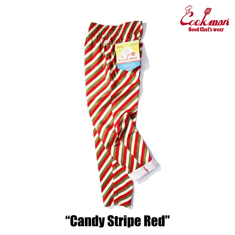 Cookman Chef Pants - Candy Stripe : Red