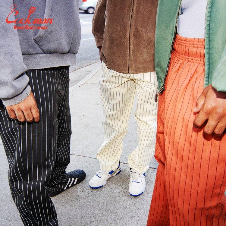 Cookman Chef Pants Semiwide -  Herringbone Stripe : Brick
