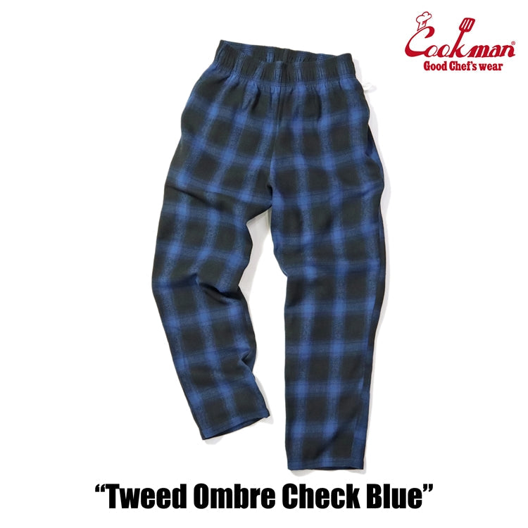 Cookman Chef Pants - Tweed Ombre Check : Blue