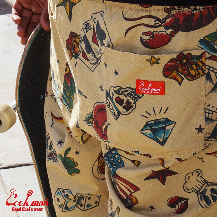 Cookman Chef Pants - Old Tattoo : Beige