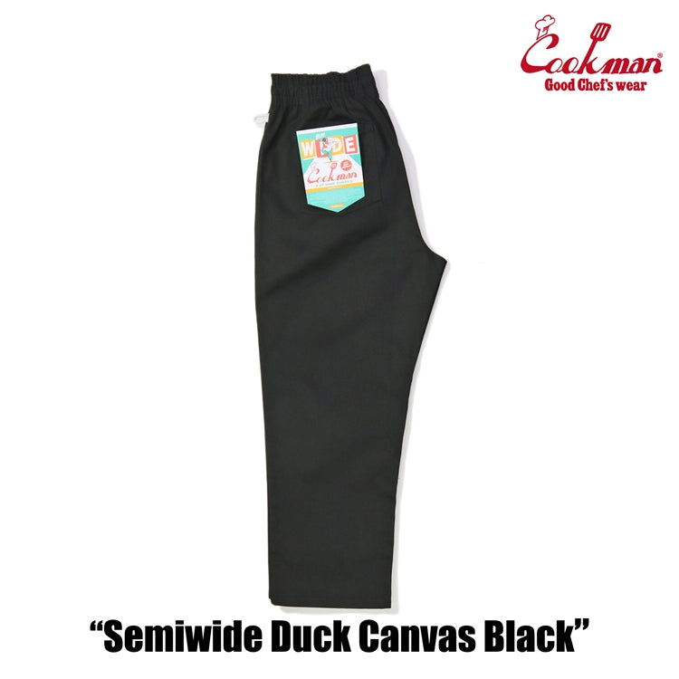 Cookman Chef Pants Semiwide - Duck Canvas : Black