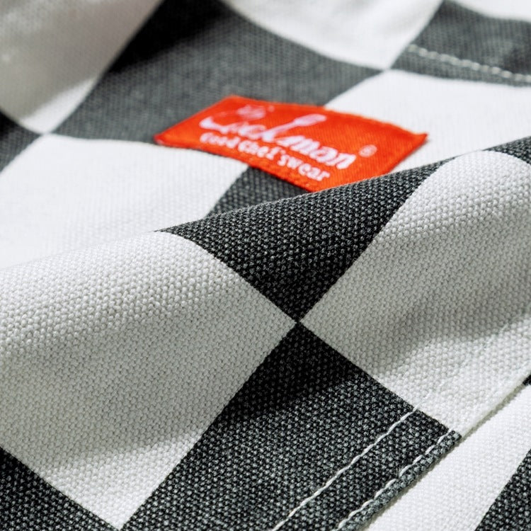 Cookman Chef Pants Semiwide -  Washed Duck Canvas Checker : Black