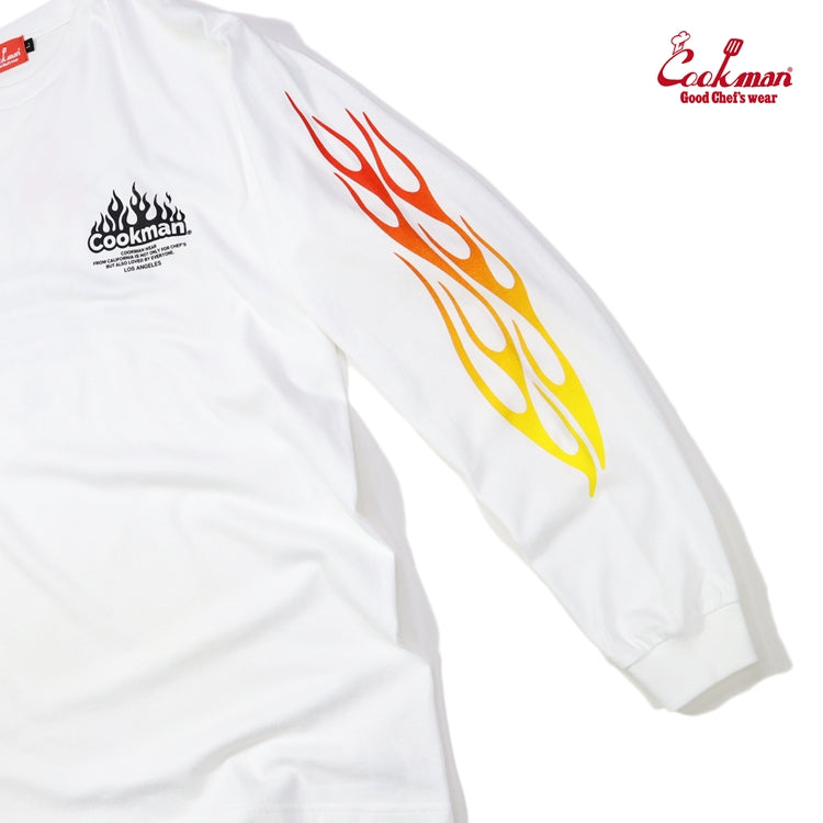 Cookman Long Sleeve Tees - Grill : White