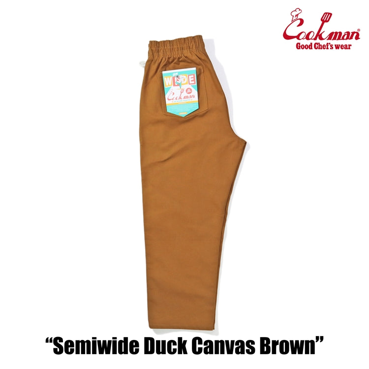 Cookman Chef Pants Semiwide - Duck Canvas : Brown