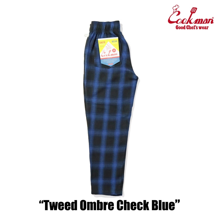 Cookman Chef Pants - Tweed Ombre Check : Blue