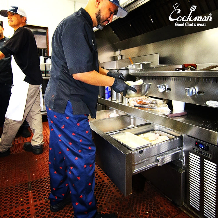Cookman Embroidery Chef Pants -  Lobster : Navy