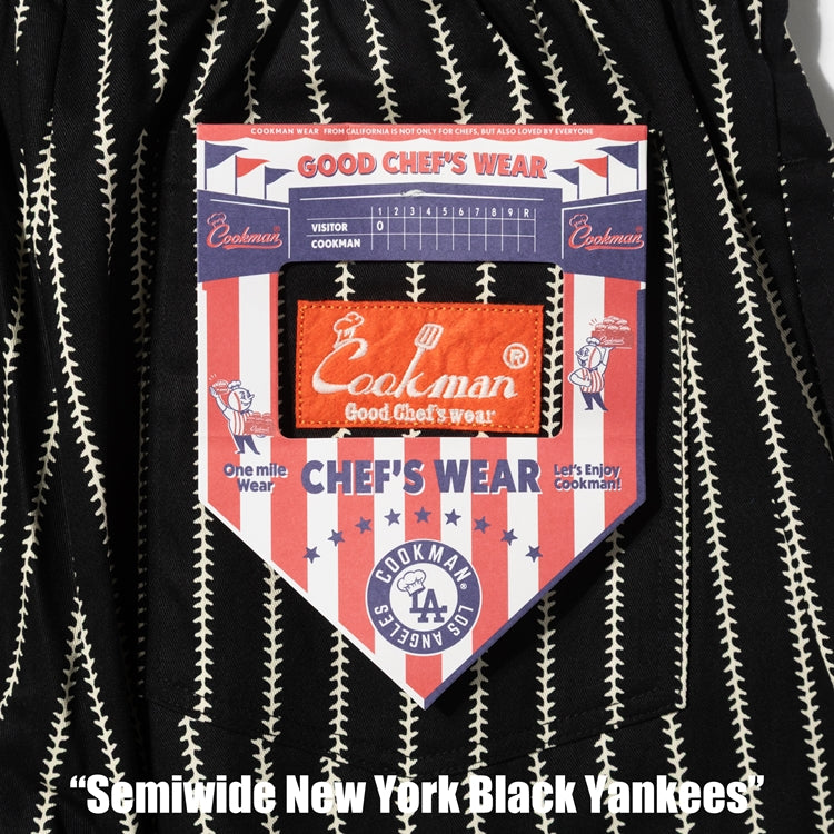 Cookman Chef Pants Semiwide NY Black Yankees