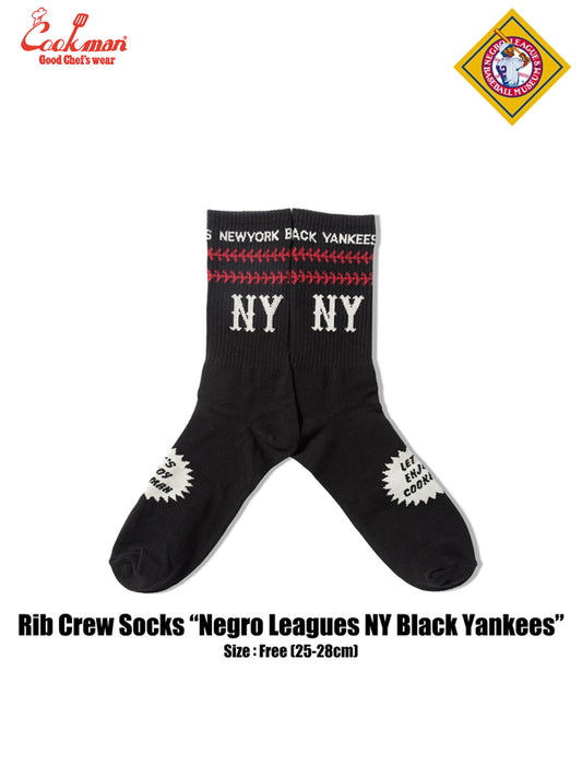Rib Crew Socks NY Black Yankees