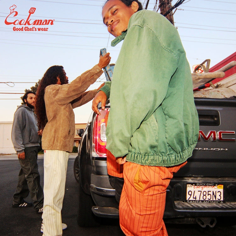 Cookman Chef Pants Semiwide -  Herringbone Stripe : Brick