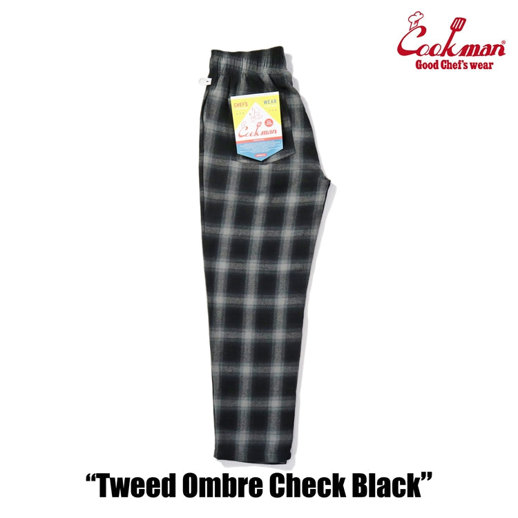 Cookman Chef Pants - Tweed Ombre Check : Black