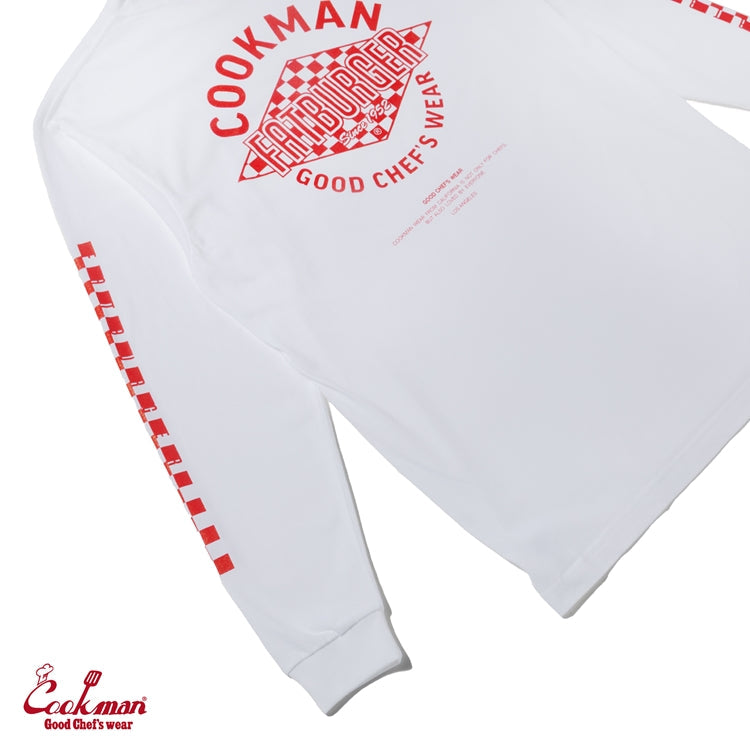 Cookman Long Sleeve Tees - FAT Checker : White
