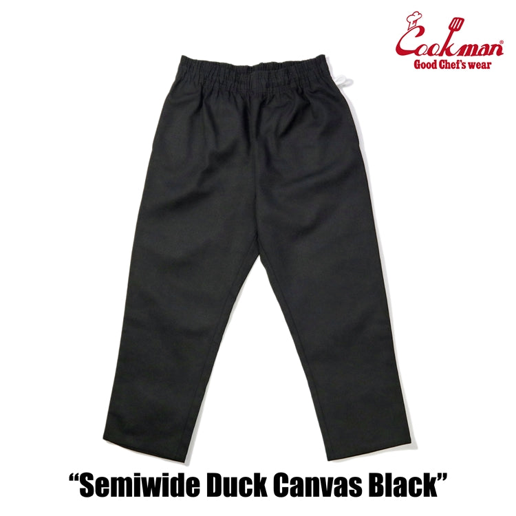 Cookman Chef Pants Semiwide - Duck Canvas : Black