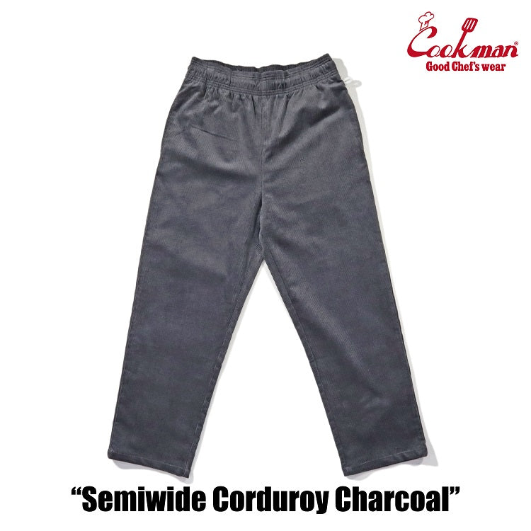 Cookman Chef Pants Semiwide - Corduroy : Charcoal