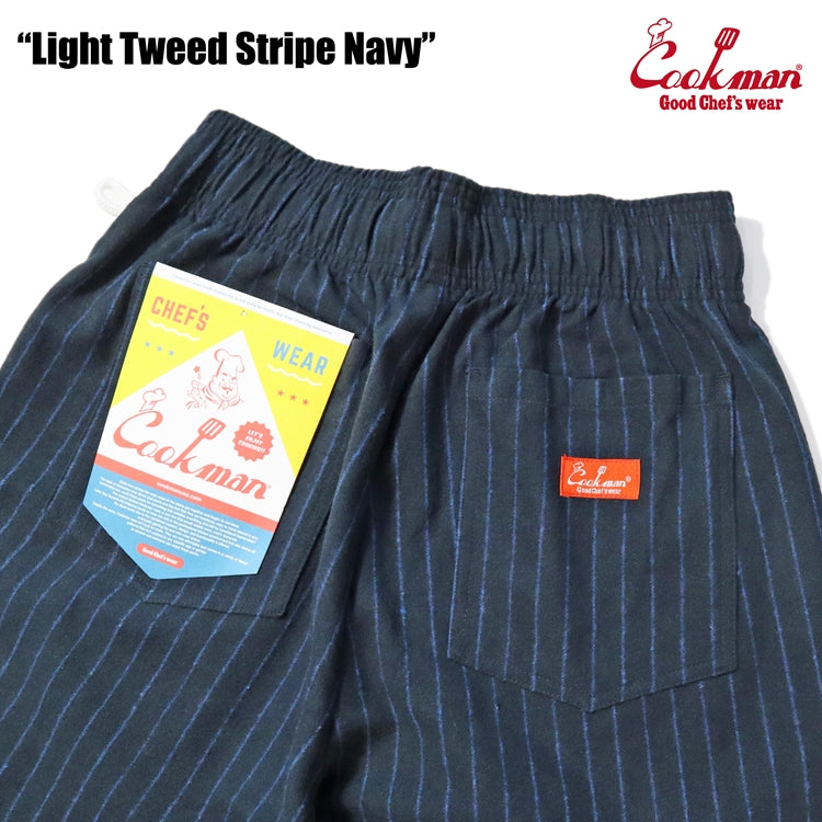 Cookman Chef Pants - Light Tweed Stripe : Navy