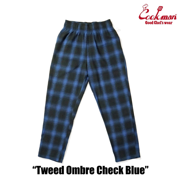 Cookman Chef Pants - Tweed Ombre Check : Blue