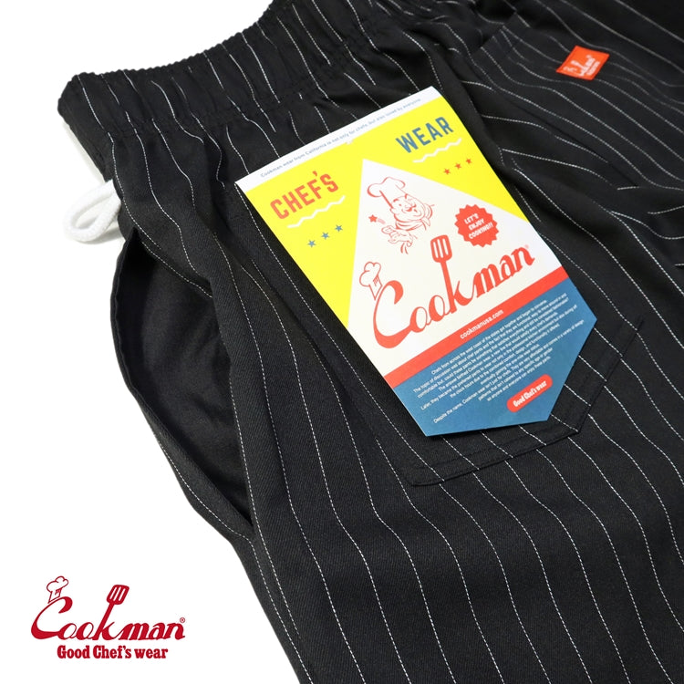 Cookman Chef Pants - Pin Stripe : Black