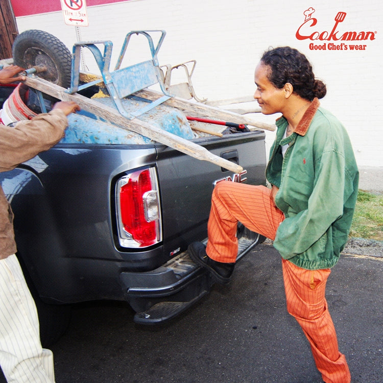 Cookman Chef Pants Semiwide -  Herringbone Stripe : Brick