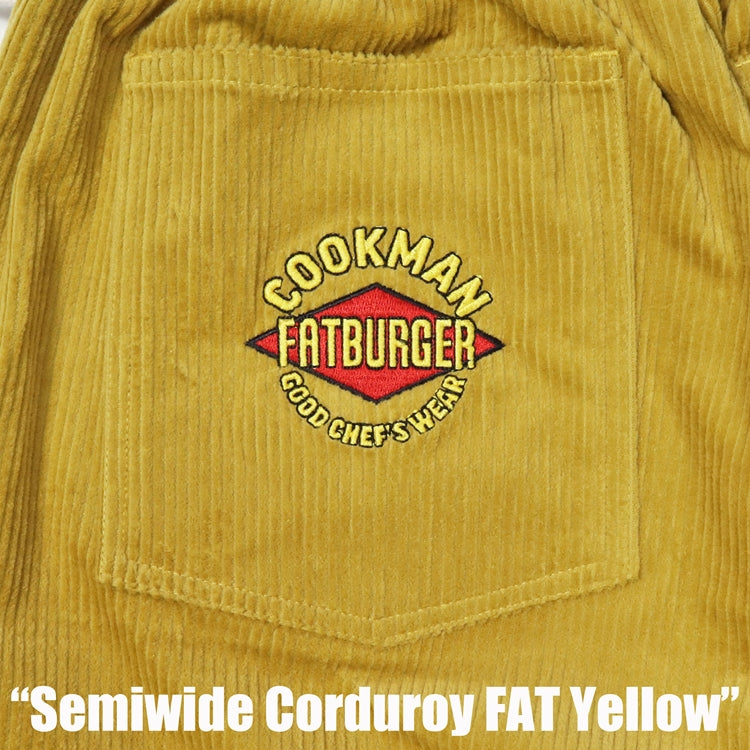 Cookman Chef Pants Semiwide- Corduroy :  FAT Yellow