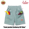 Cookman Chef Short Pants Front Pocket - Corduroy : FAT Blue