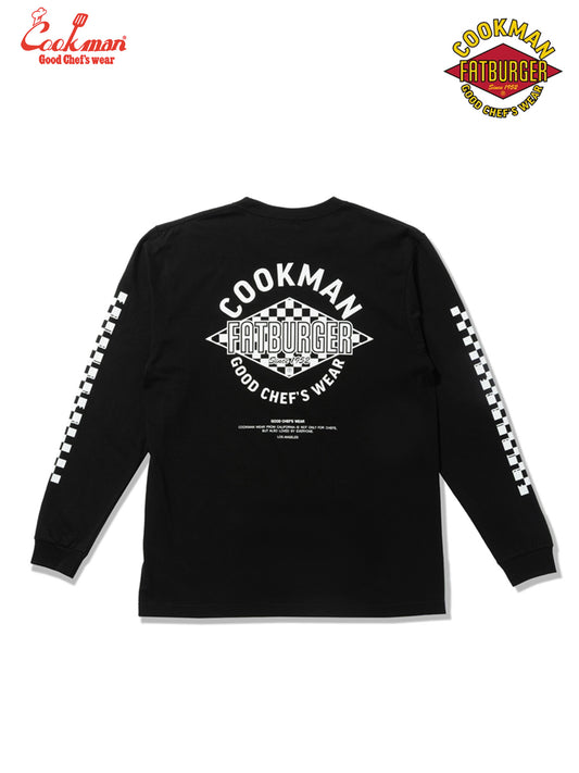 Long Sleeve Tees - FAT Checker : Black