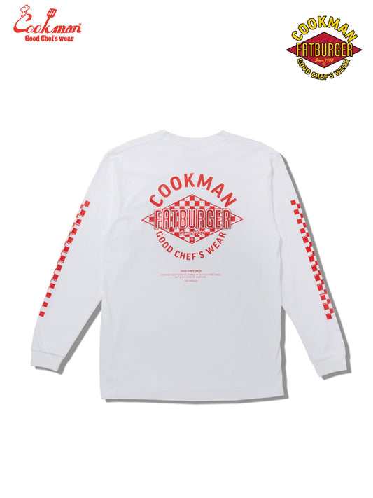 Long Sleeve Tees - FAT Checker : White