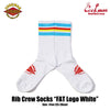 Cookman Rib Crew Socks - FAT Logo White