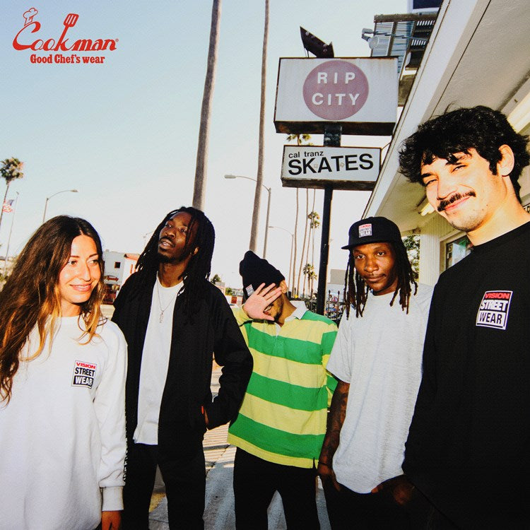 Cookman Long Sleeve Tees - Vision Logo : White