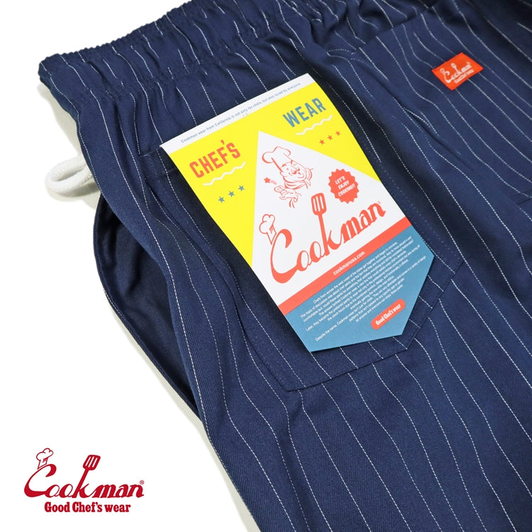 Cookman Chef Pants - Pin Stripe : Navy