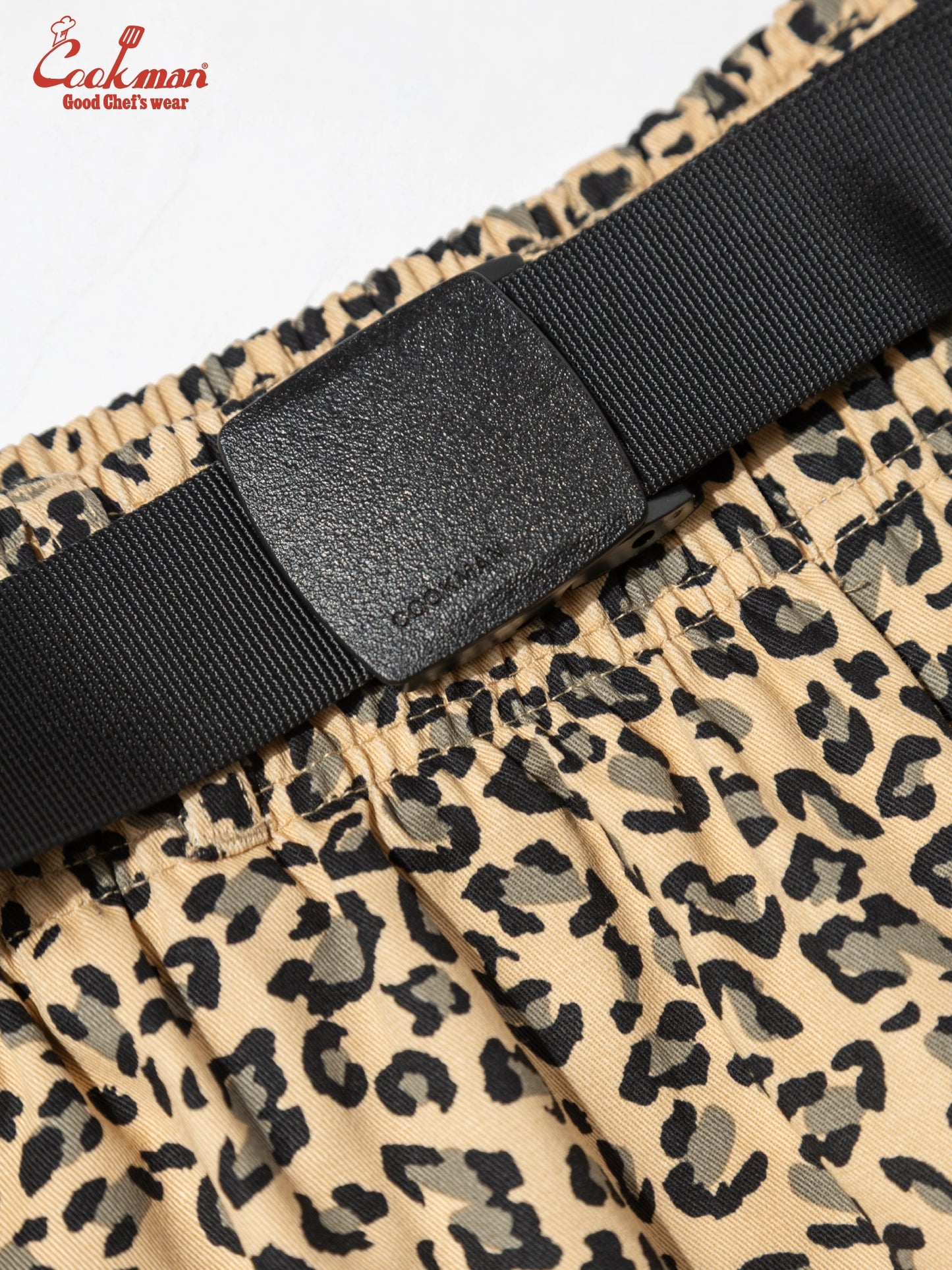 Chef Pants Semiwide Black Belt  - Vision Leopard : Beige