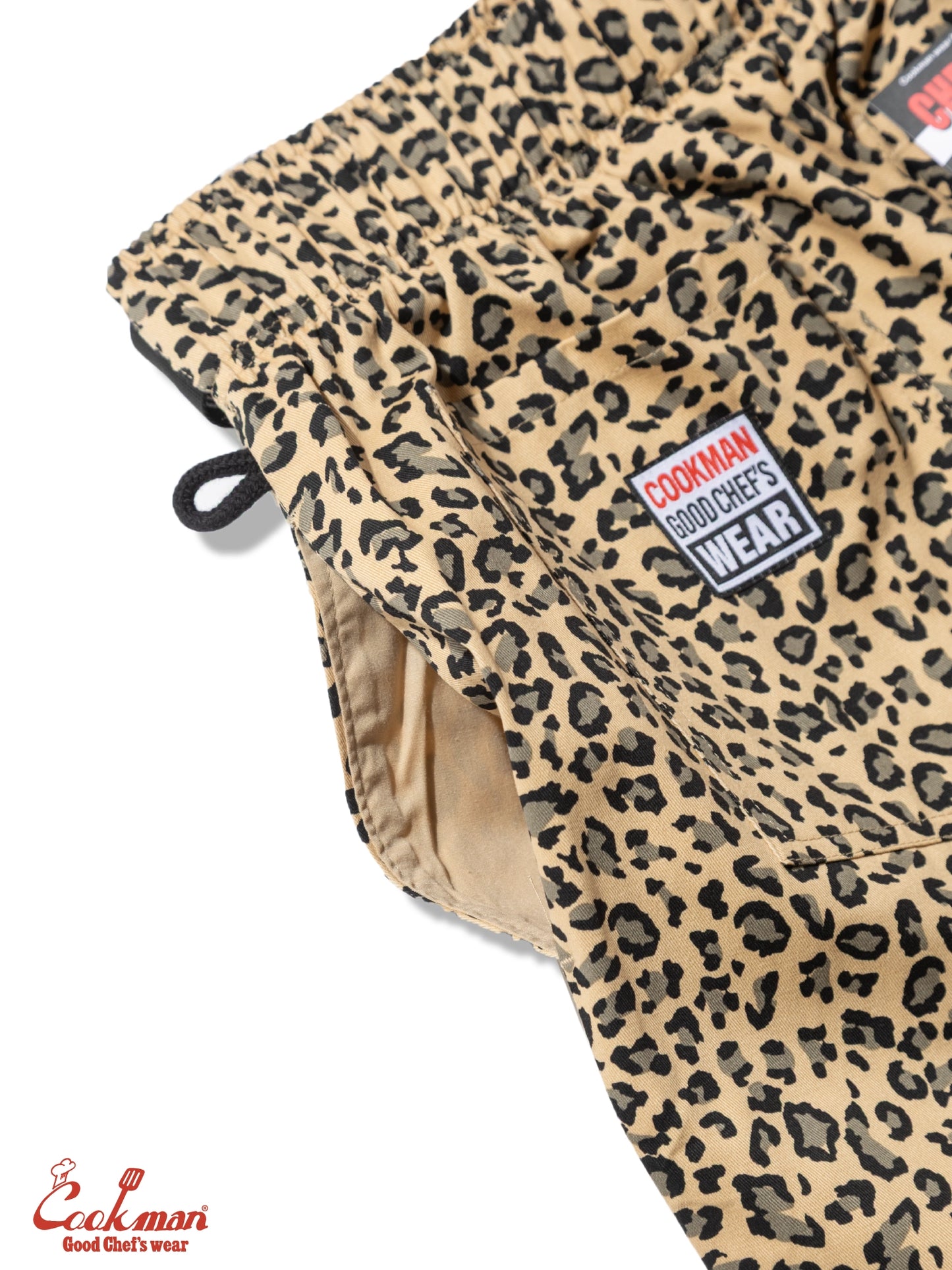 Chef Pants Semiwide Black Belt  - Vision Leopard : Beige